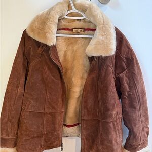 Wilson Leather Brown Suede Shearling Jacket